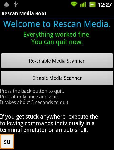 Rescan Media ROOT 2.3.2 (Отключает сканер медиа)