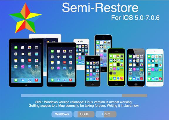 SemiRestore7 for (iOS) 7.0.6 Restore Without Losing Jailbreak