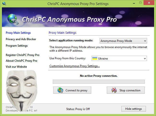 ChrisPC Anonymous Proxy Pro 5.10
