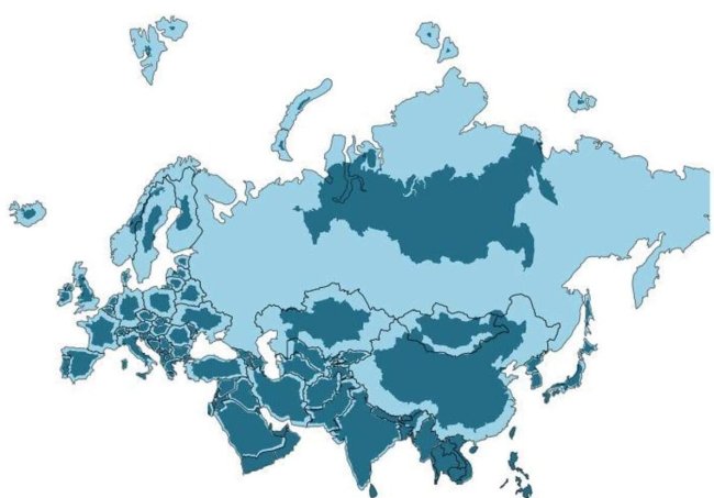 Реальные размеры стран Евразии - Интернет технологии.
