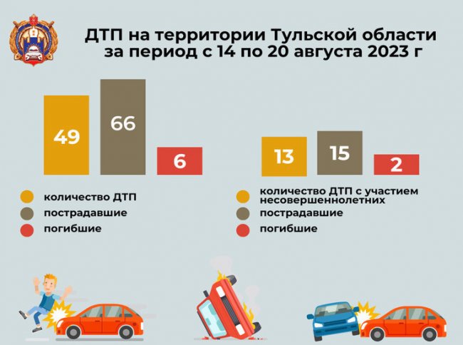 За неделю в Тульской области двое детей погибли в ДТП